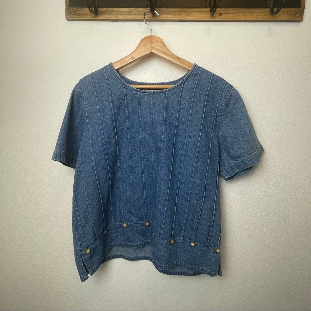 Women’s Med | Christopher & Banks Denim Blouse